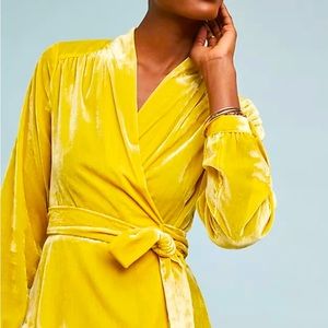 Anthropologie-Moulinette Soeurs Velvet Wrap Blouse XS